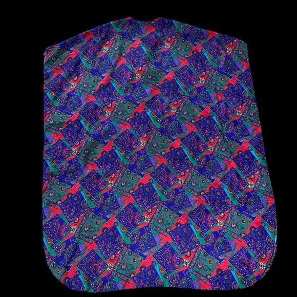 Vintage Caftan Mumu Dress Stan Herman 1980s One Size Mrs Roper Style USA Gown - Picture 3 of 8